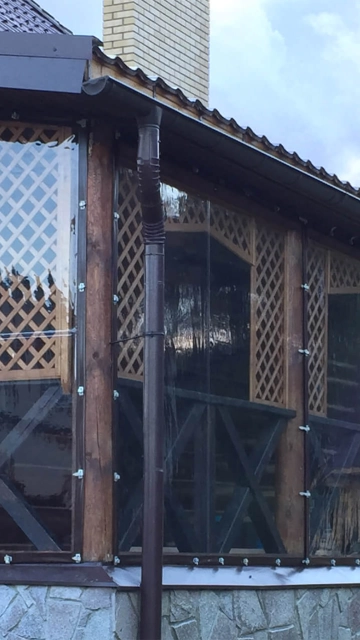Heating terraces with PVC windows and preventing fogging ✪ Soft window Wood Luxury